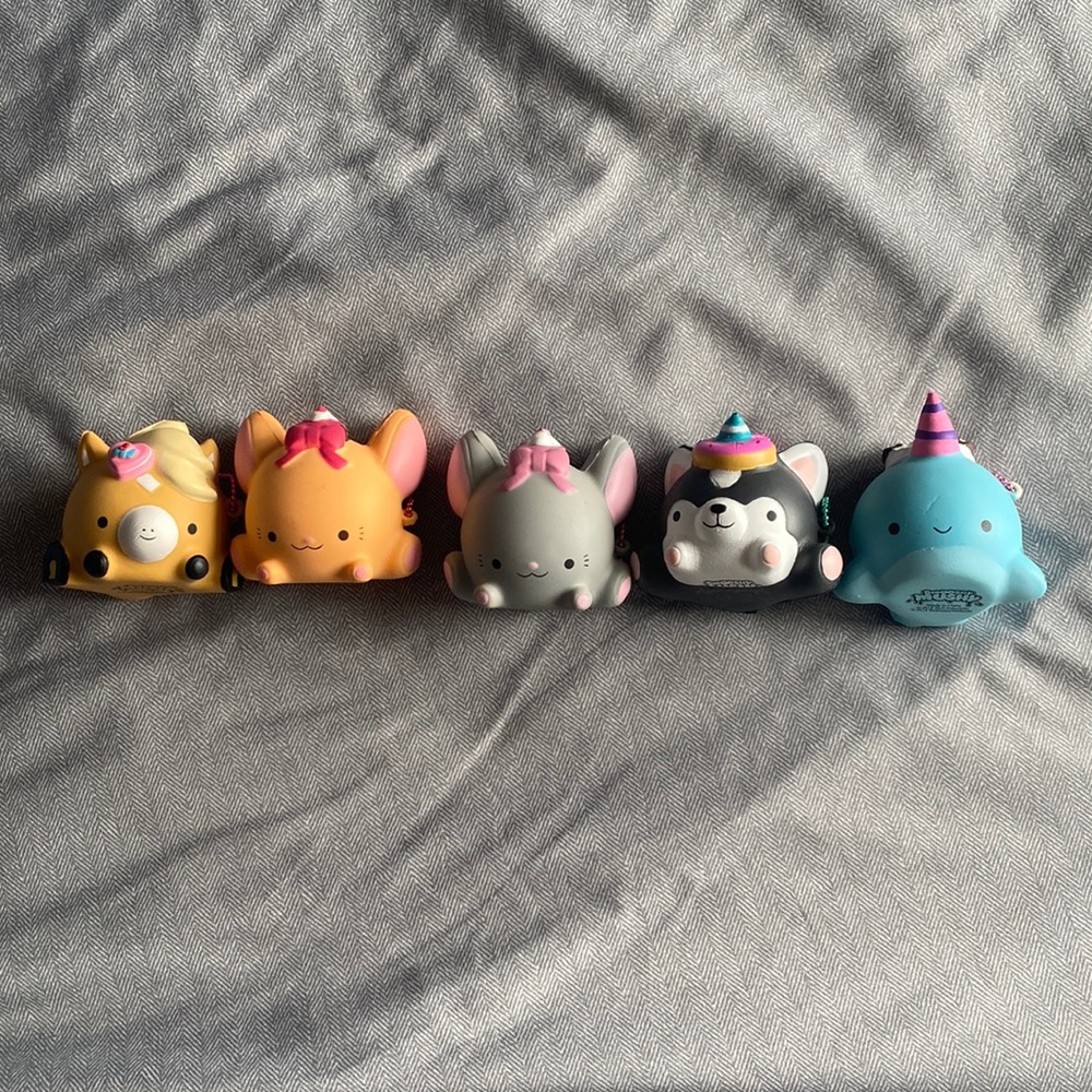 5 Pc Smooshy Mushy Rare Collection Stress Toys 2018 2.5"